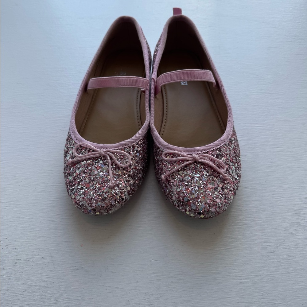 J. Crew Pink and Silver Glitter Dress Shoes